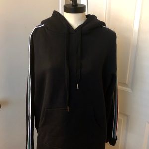 1901 Striped Sleeve Navy Blue Hoodie (EUC)